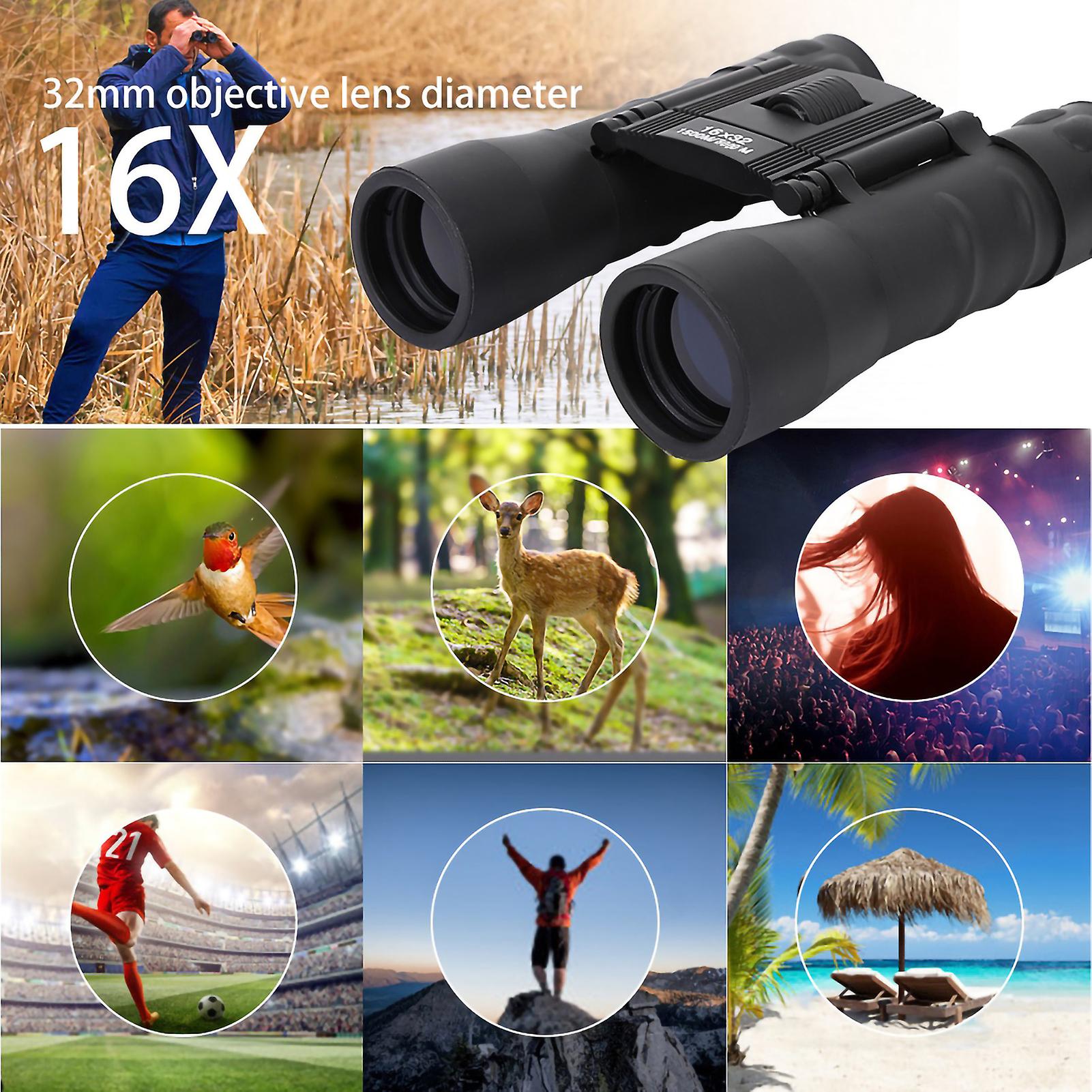 16x32 Portable Folding Binocular Night Vision Telescope Outdoor Camping Hunting