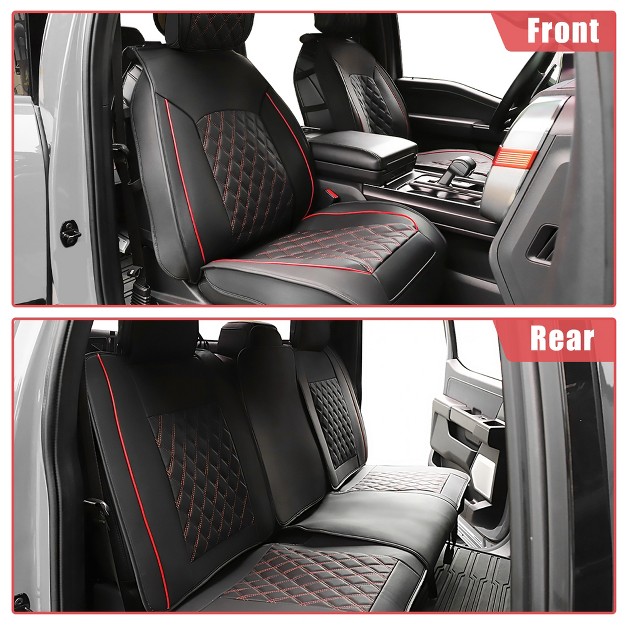 Unique Bargains Car Front Rear Seat Covers Pad For Ford F 150 Crew Cab 2009 2023 5 Pcs