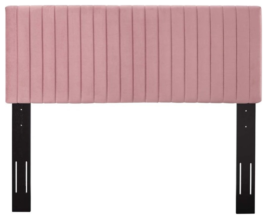 Modway Keira Velvet Full Queen Headboard in Dusty Rose   Contemporary   Headboards   by Homesquare  Houzz