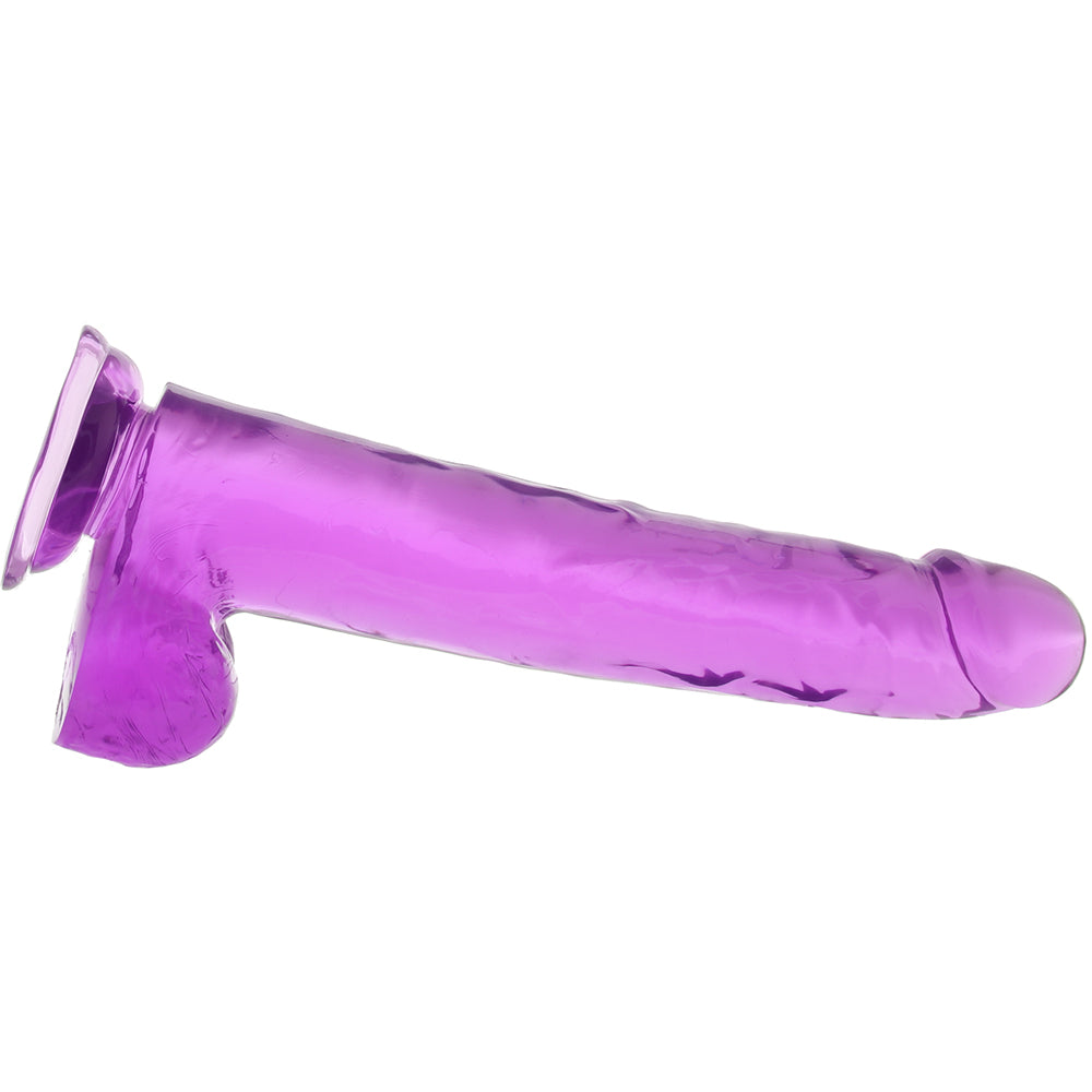 Size Queen 10 Inch Jelly Dildo in Purple