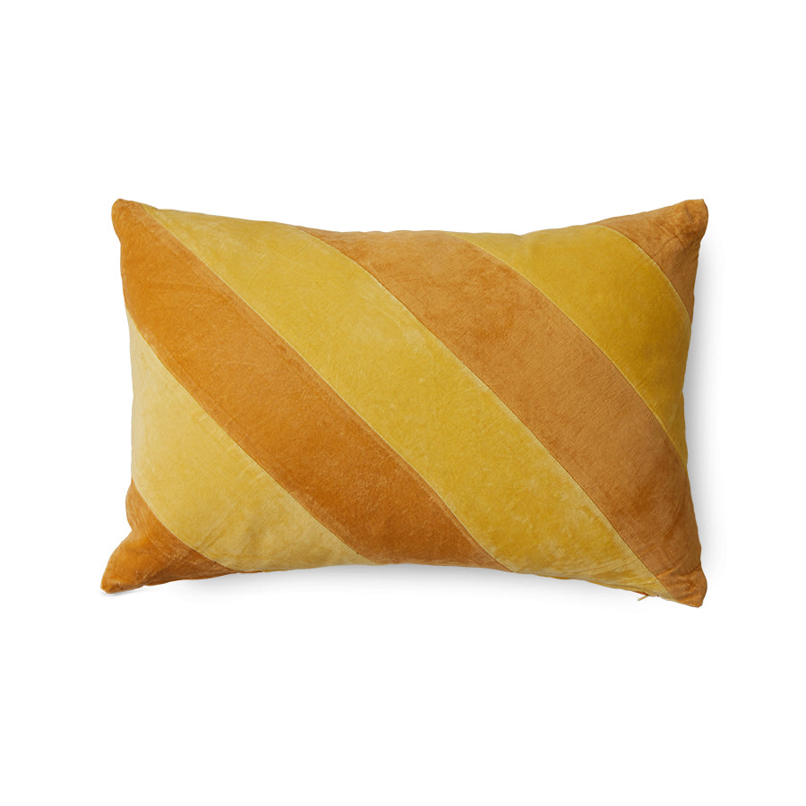 Striped velvet pillow April