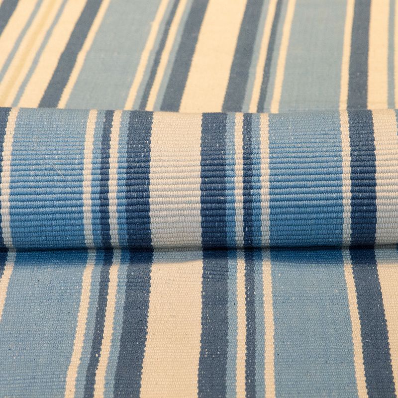 Couristan Bar Harbor Lagoon Striped Reversible Cotton Rug