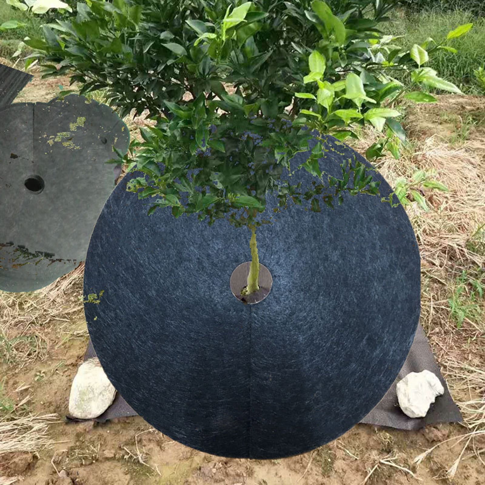 12Pcs Cloth Tree Protection Weed Mats For Vegetable Garden Diameter Made Of Nonwovens Material Covering Ring