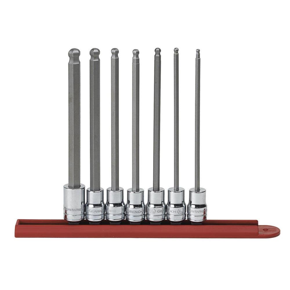 Ball End Hex Bit Socket Set， 7 Pc. SAE ;