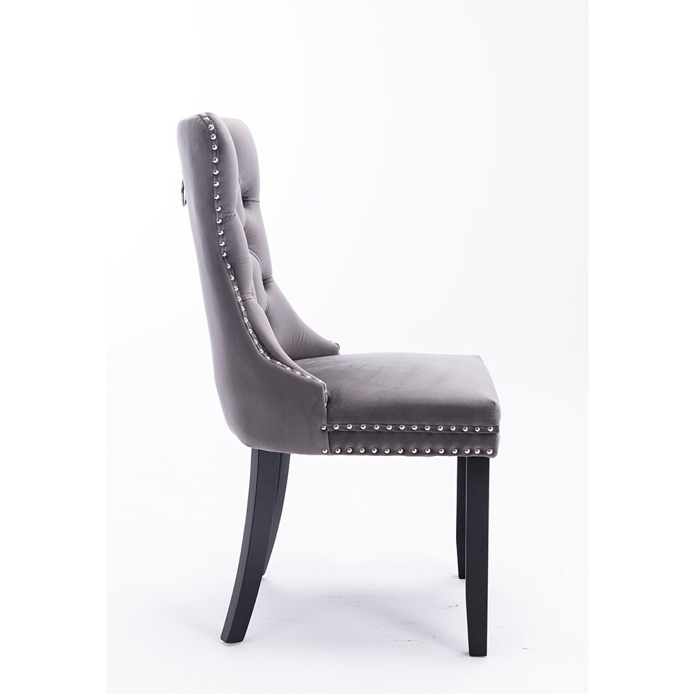 Tufted Solid Wood Velvet Upholstered Dining Chair