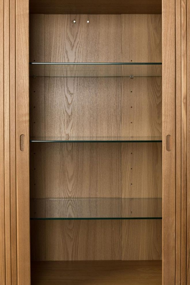 Tambour Sliding Doors Cabinet  Zuiver Barbier   Midcentury   Accent Chests And Cabinets   by Luxury Furnitures  Houzz