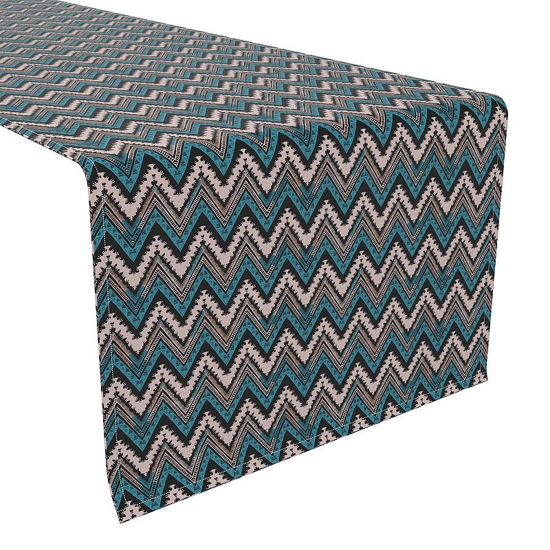 Table Runner， 100% Cotton， 16x90， Patterned Chevron