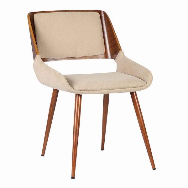 Fabric Mid Century Dining Chair with Split Padded Back - 31 H x 20 W x 25 L Inches