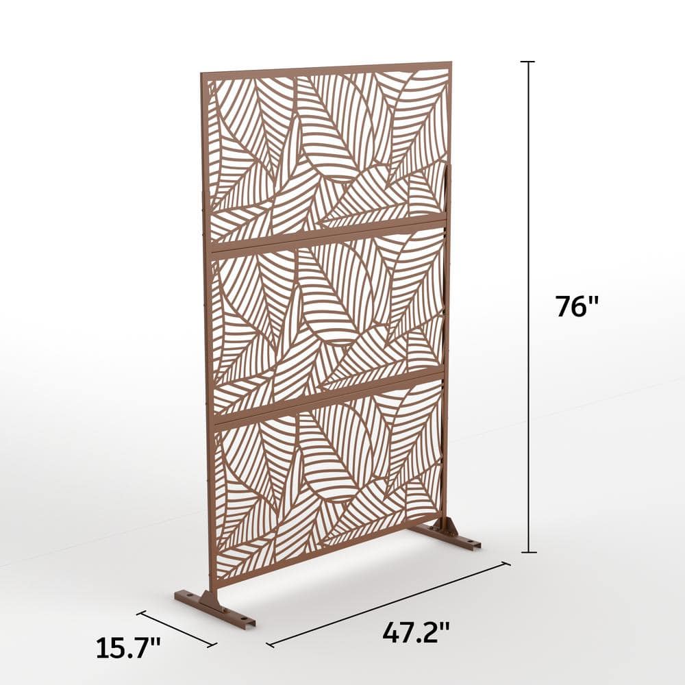 FENCY 76 in. Galvanized Steel Garden Fence Outdoor Privacy Screen Panels PF-RB-S092