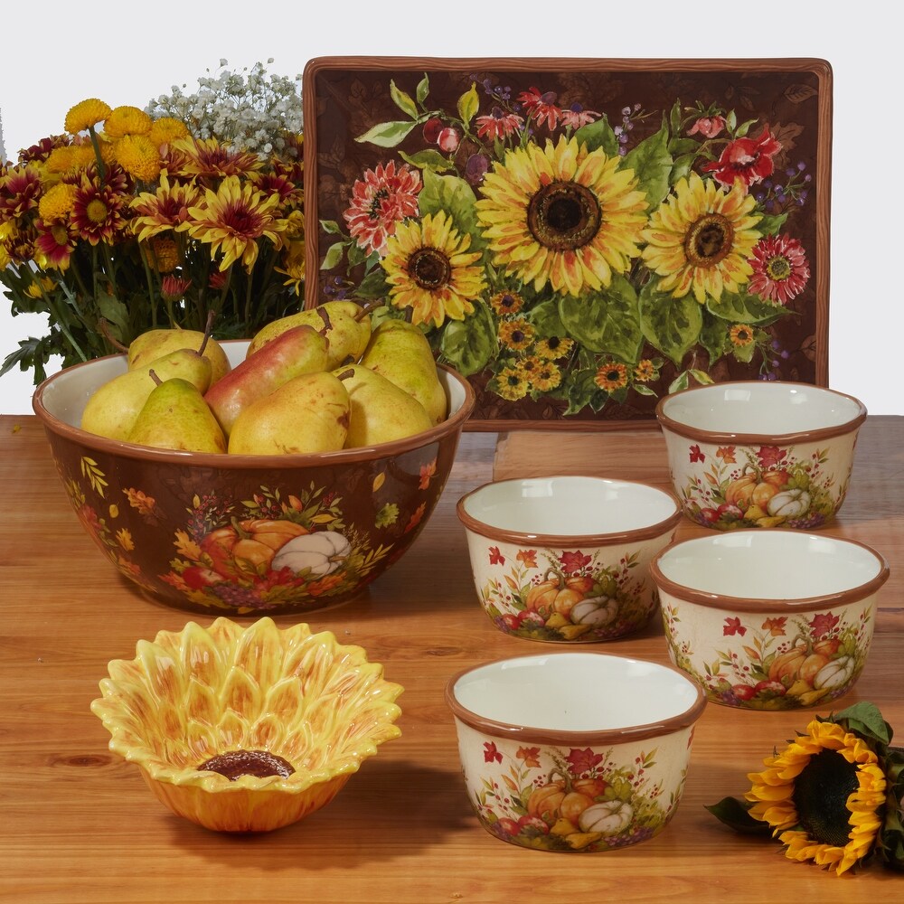Certified International Harvest Blessings Rectangular Platter  14\