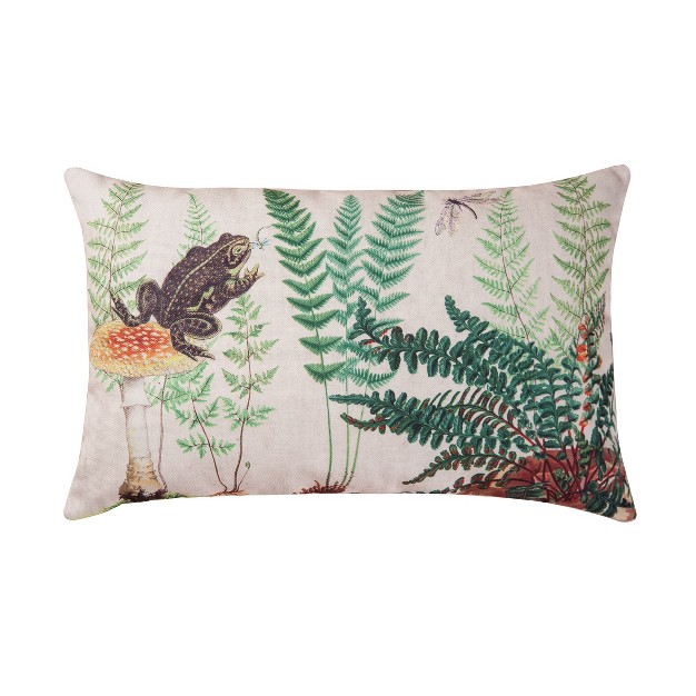 C amp f Home Fern amp Frog Botanical Indoor outdoor Decorative Throw Pillow