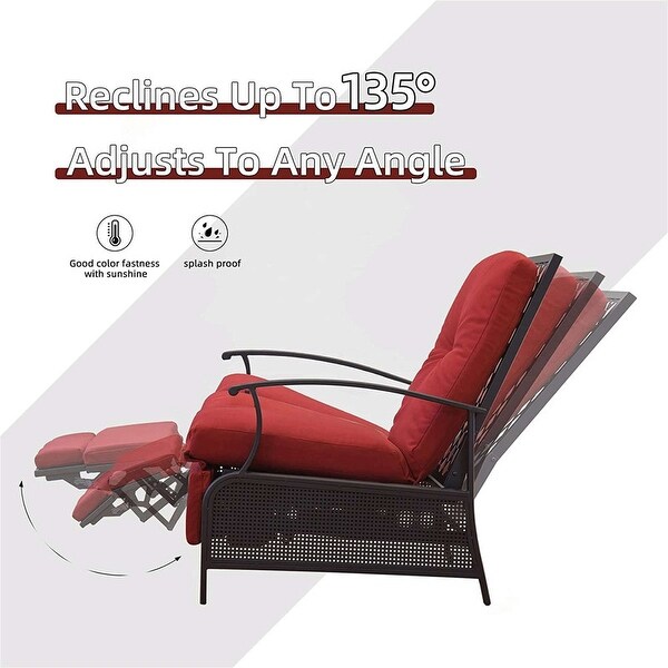 Patio Recliner Chair with Cushions