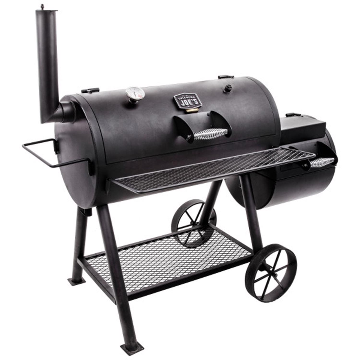 Oklahoma Joes Highland Offset Charcoal Offset Smoker Black