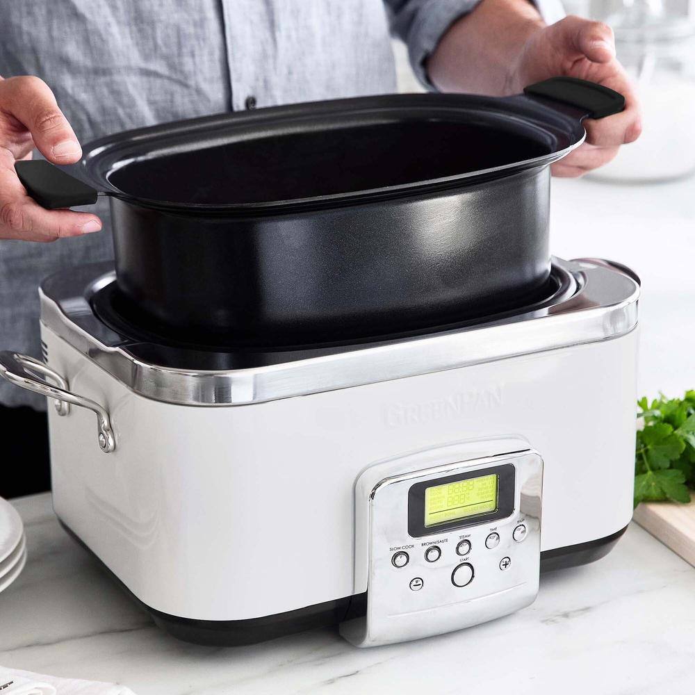 GreenPan Ceramic Nonstick 6 Qt. Cloud Cream Slow Cooker CC005108-001