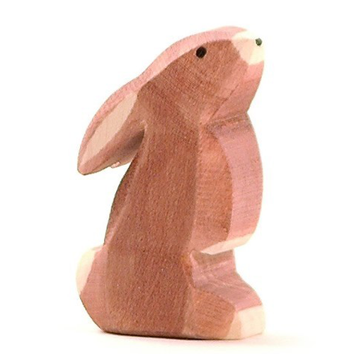 Rabbit with Ears Low by Ostheimer Wooden Toys