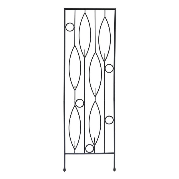 Vinifera Bottle Decorative Iron Garden Trellis Black Powder Coat Finish