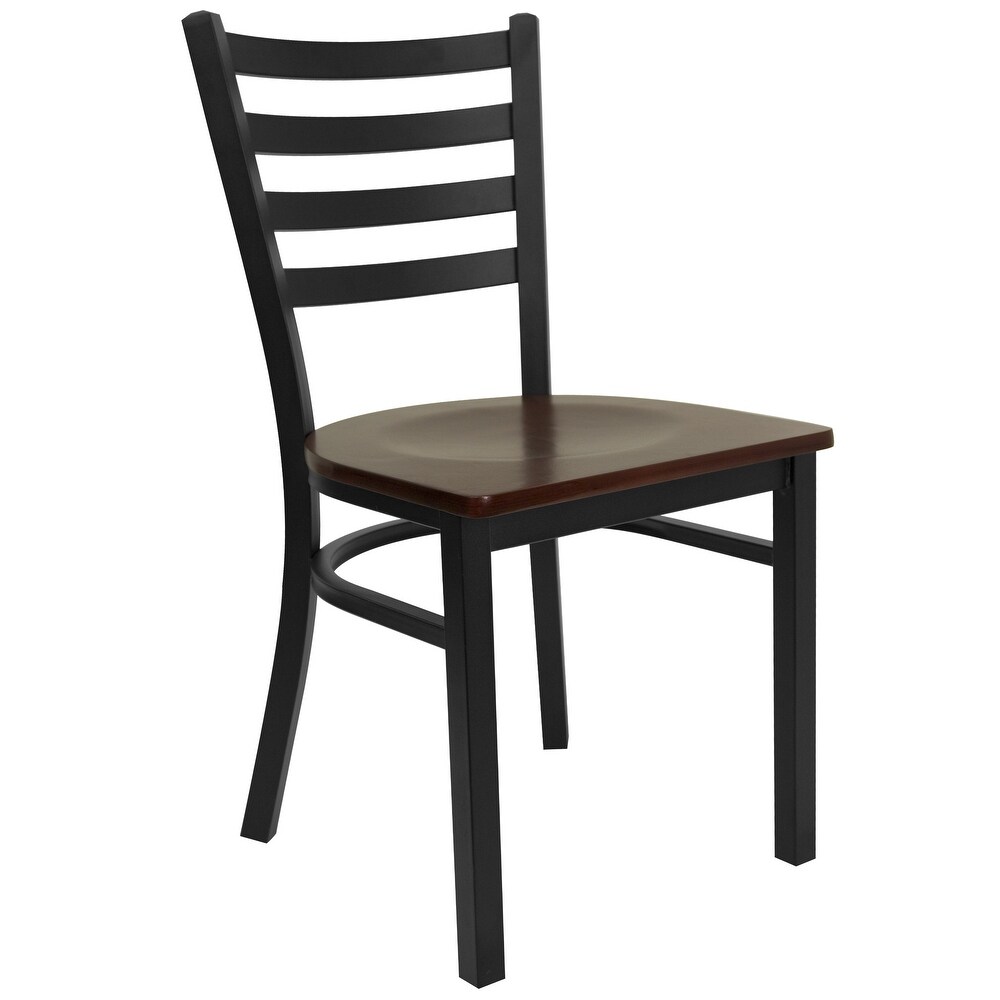 Ladder Back Metal Restaurant Chair   16.5\