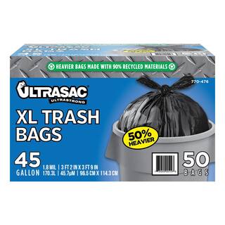 Ultrasac 45 Gal. Extra Large Heavy Duty Trash Bags (50 Count) HMD 770476