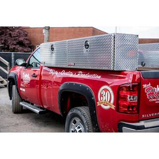 Weather Guard 96.25 Diamond Plate Aluminum Full Size Top Mount Truck Tool Box 396-0-02