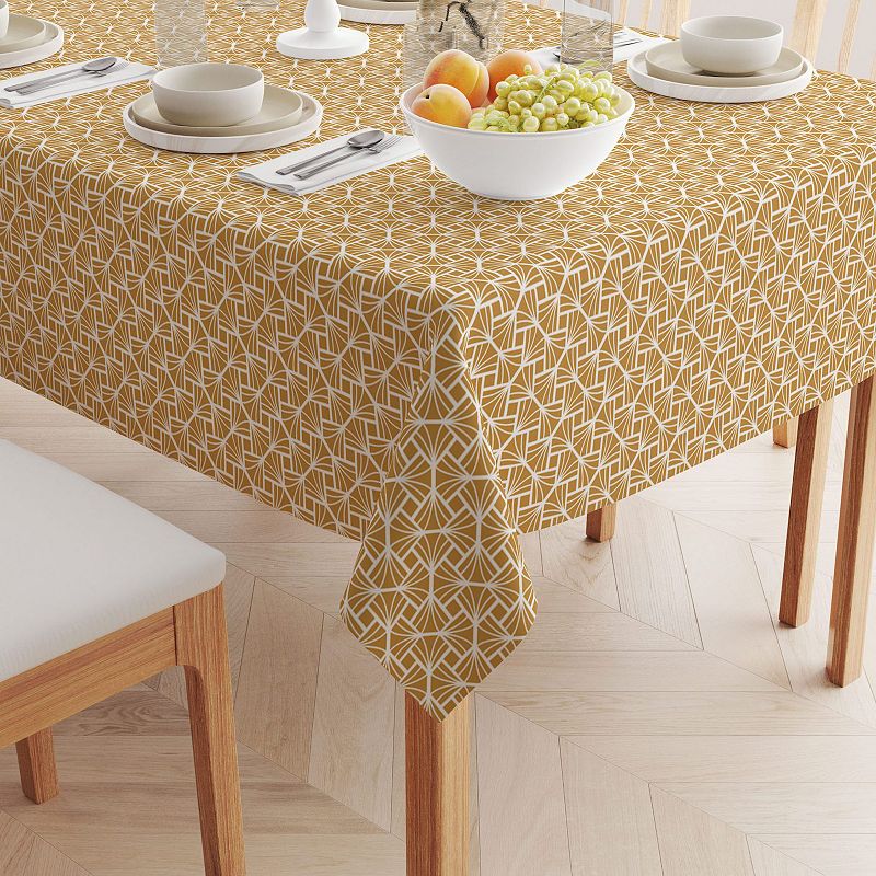 Square Tablecloth， 100% Cotton， 60x60， Diamond Art Deco