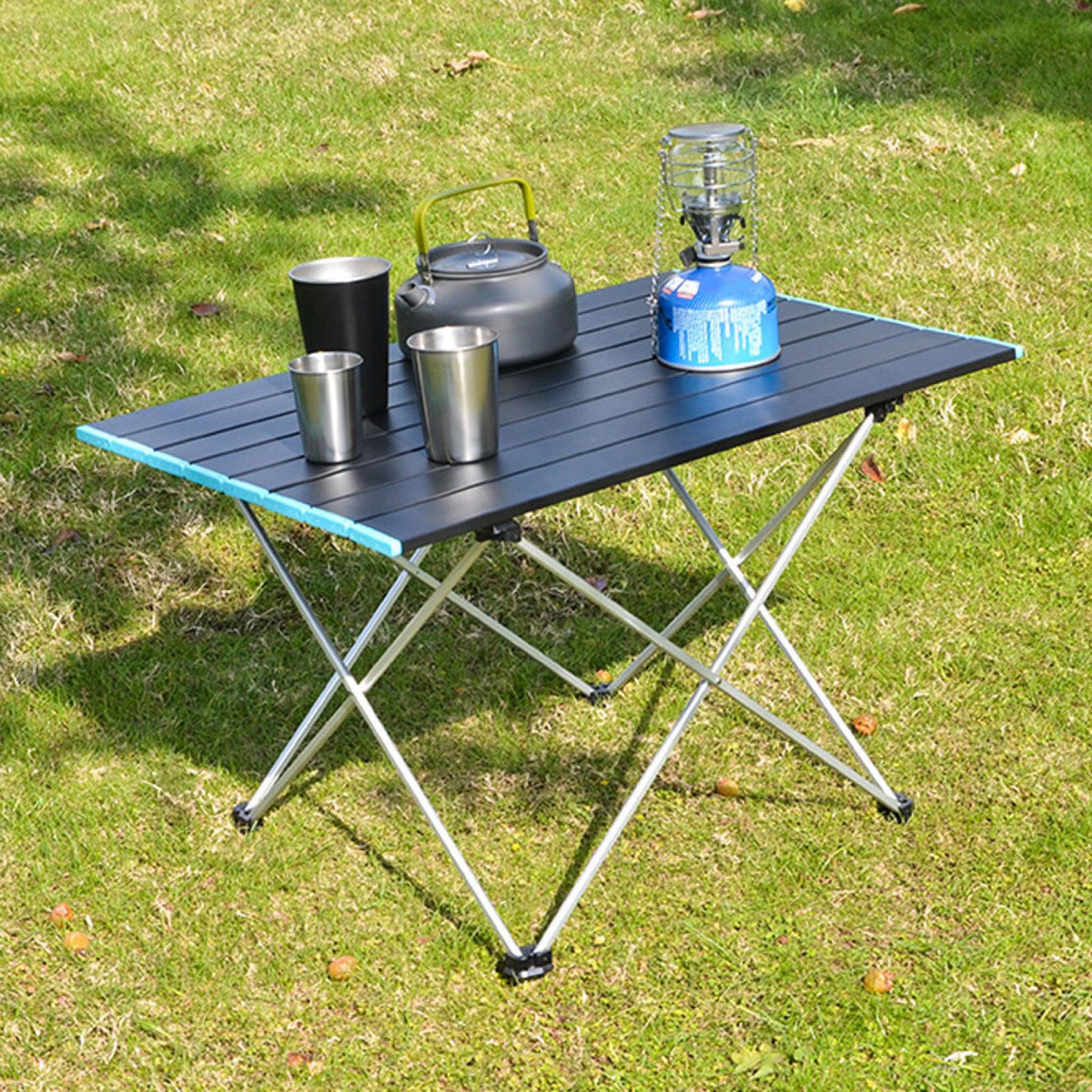 Fugacal Portable Folding Outdoor Picnic Table Desk Camping Table Beach for Cooking Travel