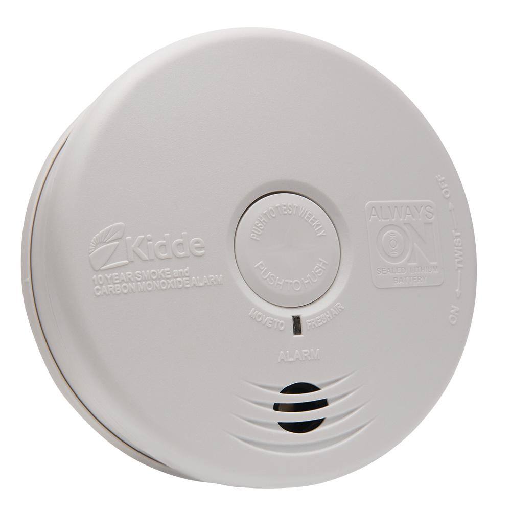 Kidde 10-Year Worry Free Smoke  Carbon Monoxide Detector Lithium Battery Powered with Photoelectric Sensor 21029899