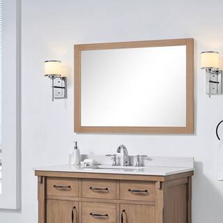 Home Decorators Collection Bellington 40.00 in. W x 28.00 in. H Framed Rectangular Bathroom Vanity Mirror in Almond Latte Bellington MR