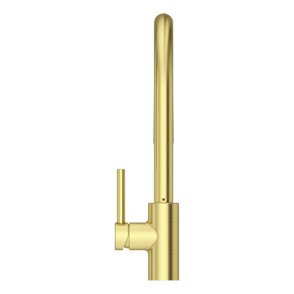 Pfister Stellen Single-Handle Pull-Down Sprayer Kitchen Faucet in Brushed Gold LG529-SABG