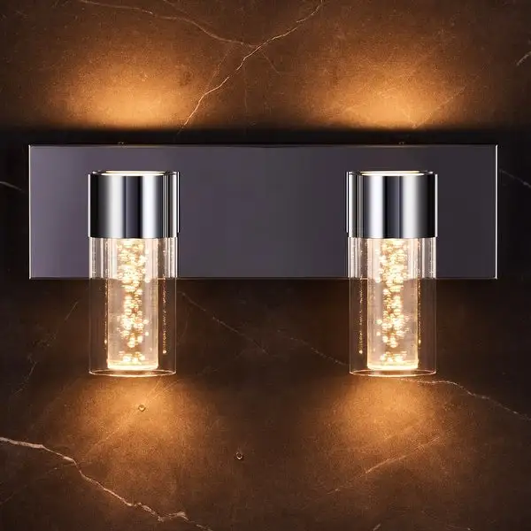 CO-Z Chrome Finished Wall Sconce Vanity Light 14W LED Lights