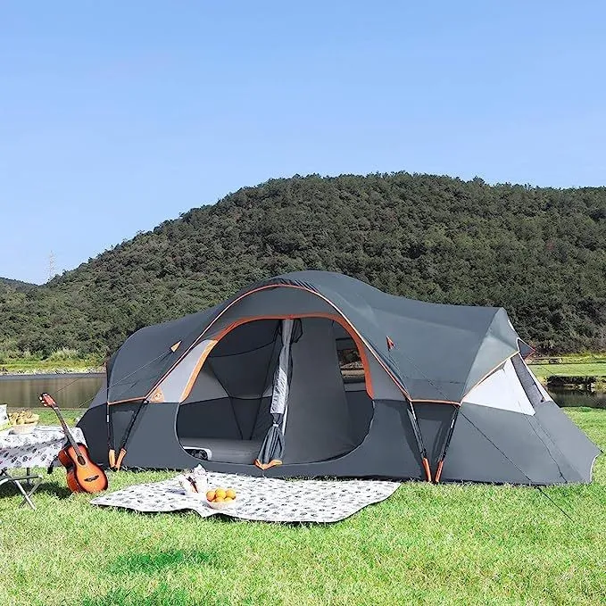 barraca de camping casas de campana camping big folding tent air conditioner outdoor camp custom tent with bed