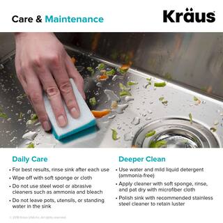 KRAUS Standart PRO Undermount Stainless Steel 27 in. Single Bowl Kitchen Sink KHU110-27