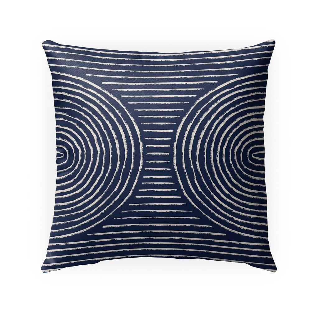 SHARI NAVY IndoorOutdoor Pillow By Kavka Designs