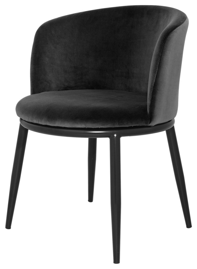 Black Dining Chair Set of 2  Eichholtz Filmore   Midcentury   Dining Chairs   by Oroa   Distinctive Furniture  Houzz