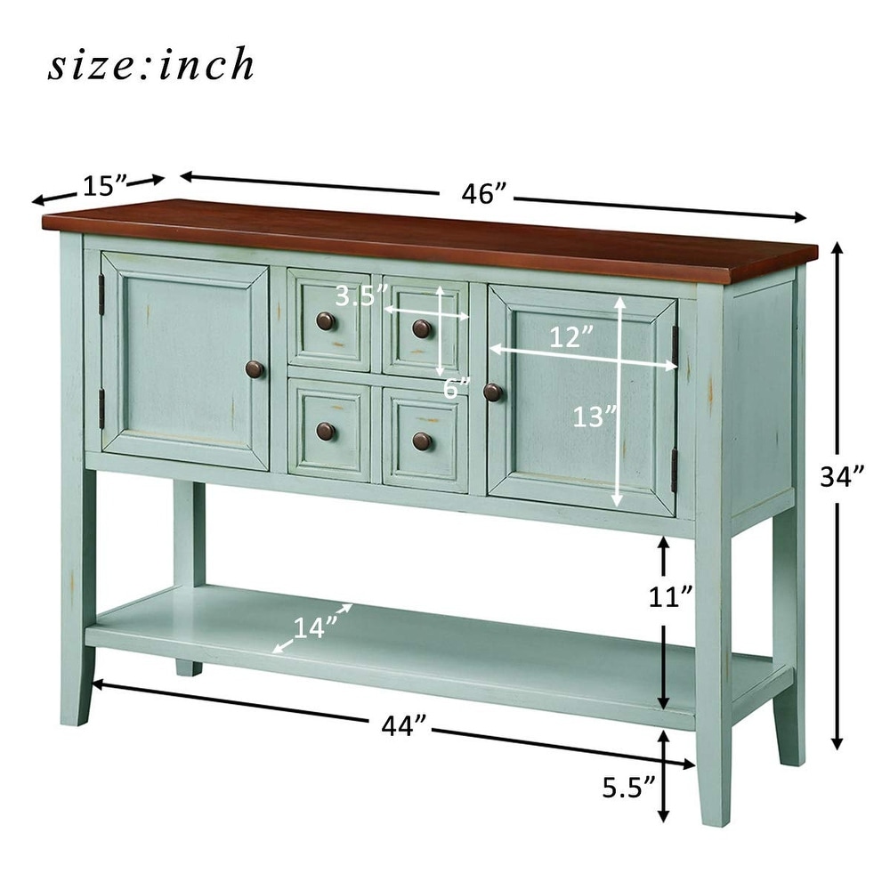 Buffet Table  Sideboard Table with Bottom Shelf  Console Table Dining Room Server  Entry Table Buffet Cabinet Sofa Table