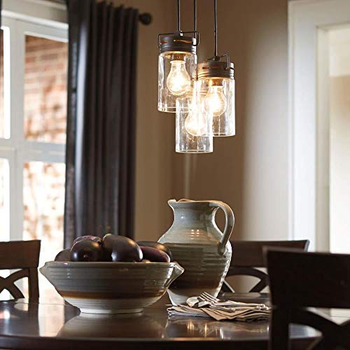 allen + roth B10006 Vallymede 7.7-in Olde Bronze Multi-Pendant Light