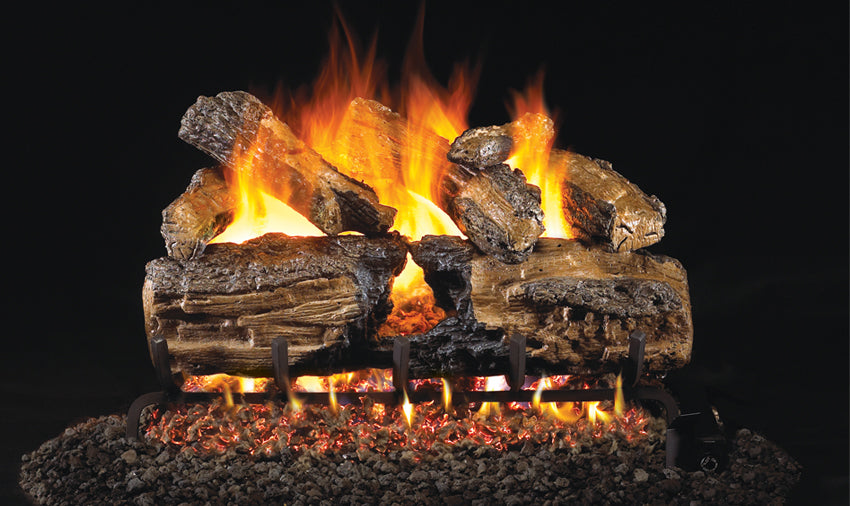 Real Fyre Burnt Split Oak 18- 30 Gas Log/Burner Kit