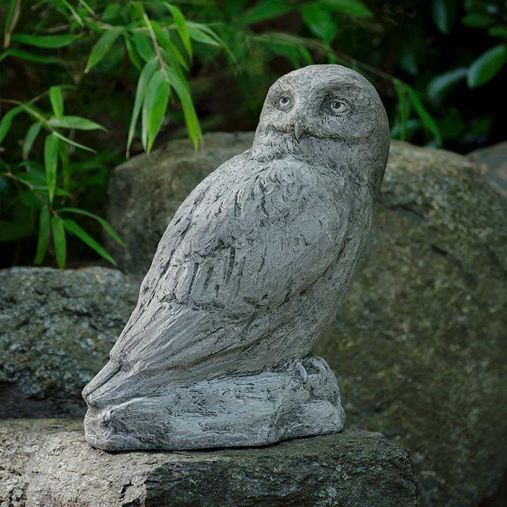 Campania International Polar Owl Garden Statue