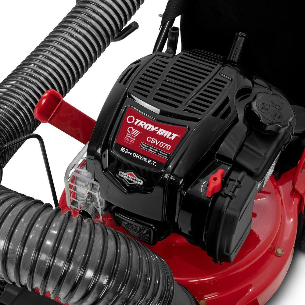 Troy-Bilt 24 in. Leaf Vacuum Head 1.5 in. Chipping Capacity Self-Propelled Gas Powered Chipper Shredder Vacuum CSV070B