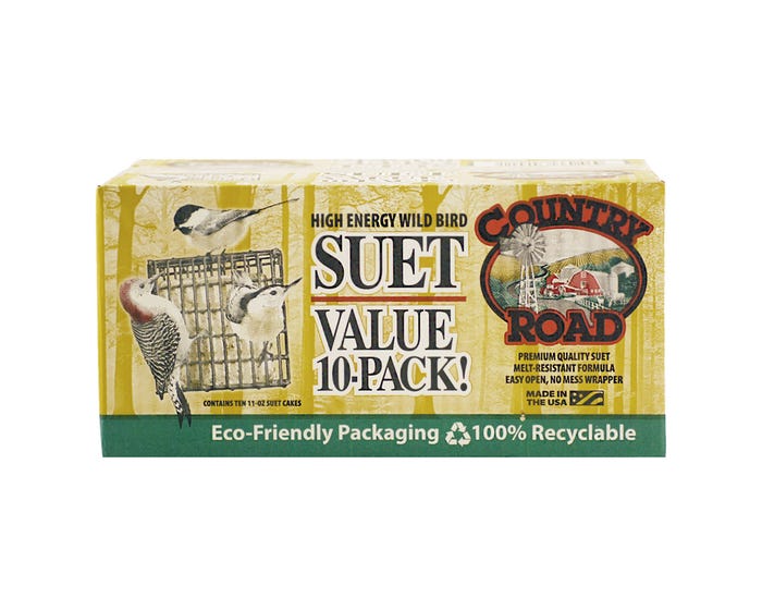 Country Road High Energy Wild Bird Suet， 10 Pack - 340-88