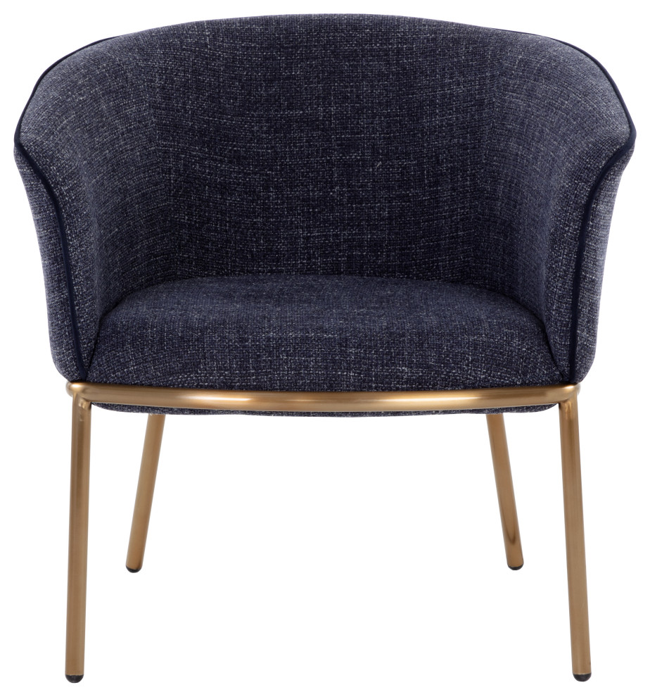 Nadine Lounge Chair Chacha Navy   Contemporary   Armchairs And Accent Chairs   by Sunpan Modern Home  Houzz