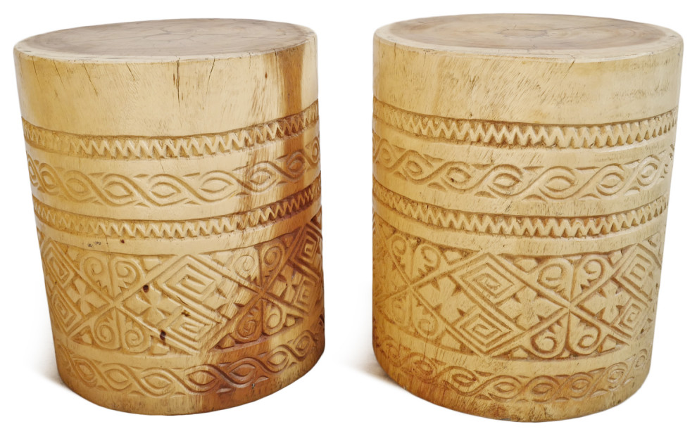 Java Natural Side Table Stand   Rustic   Side Tables And End Tables   by Design Mix Furniture  Houzz