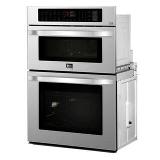 LG STUDIO 30 in. Smart Electric Convection  EasyClean Combination Wall Oven with Built-In Microwave in Stainless Steel LSWC307ST