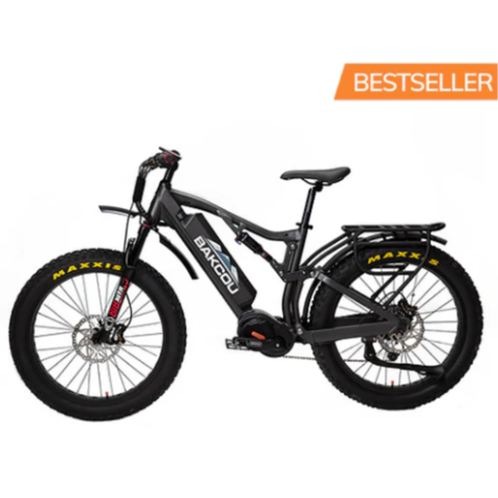 Bakcou Storm G2 Full Suspension Electric Hunting Bike Bafang Ultra Mid Drive Motor