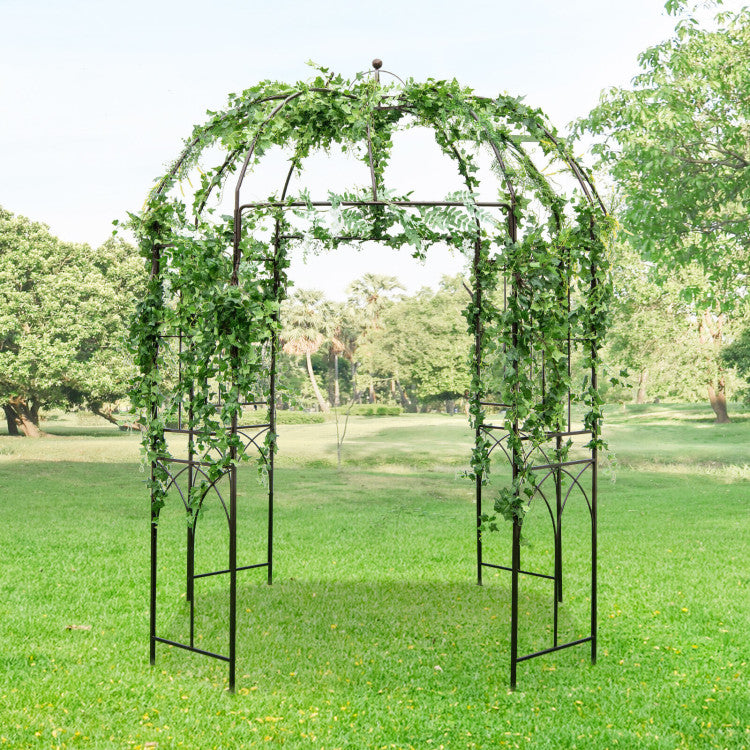 8.4 x 7 ft French Style Birdcage Shape Heavy Duty Gazebo, Pergola Pavilion Arch Arbor Arbour Plants Stand Rack for Wedding Outdoor Garden Lawn Backyard Patio,Climbing Vines,Roses