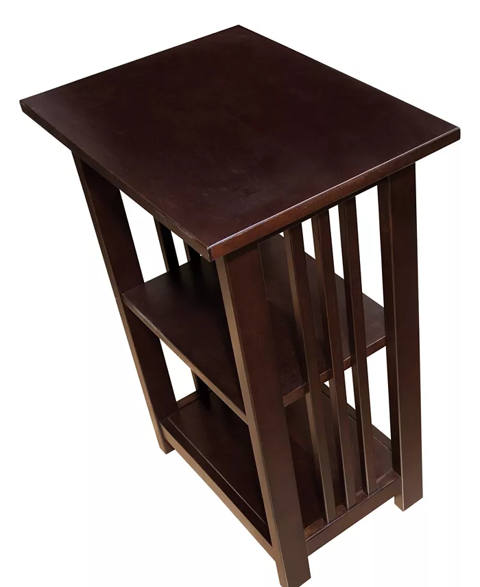 Alaterre Furniture Mission 2 Shelf End Table Espresso