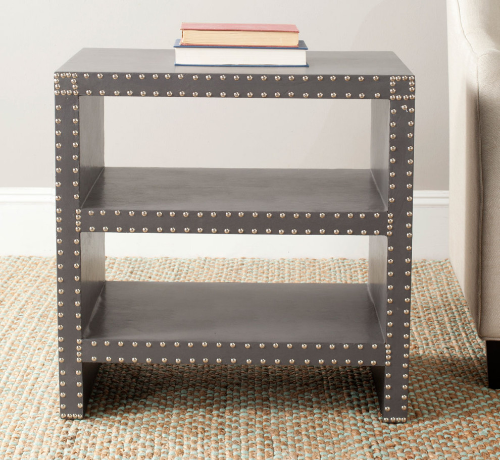 Jillian Two Tier Side Table Charcoal   Contemporary   Side Tables And End Tables   by AED Luxury Home Decor  Houzz