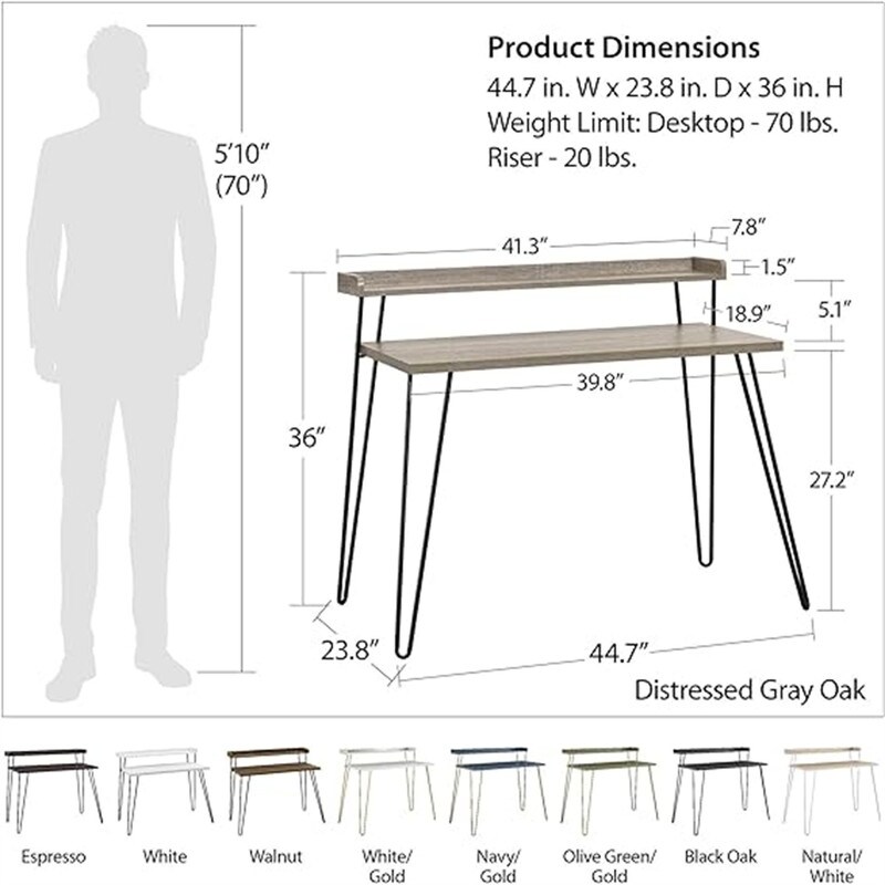 Retro Desk with Riser