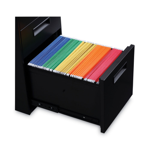 Alera File Pedestal， Left or Right， 3-Drawers: Box/Box/File， Legal/Letter， Black， 14.96