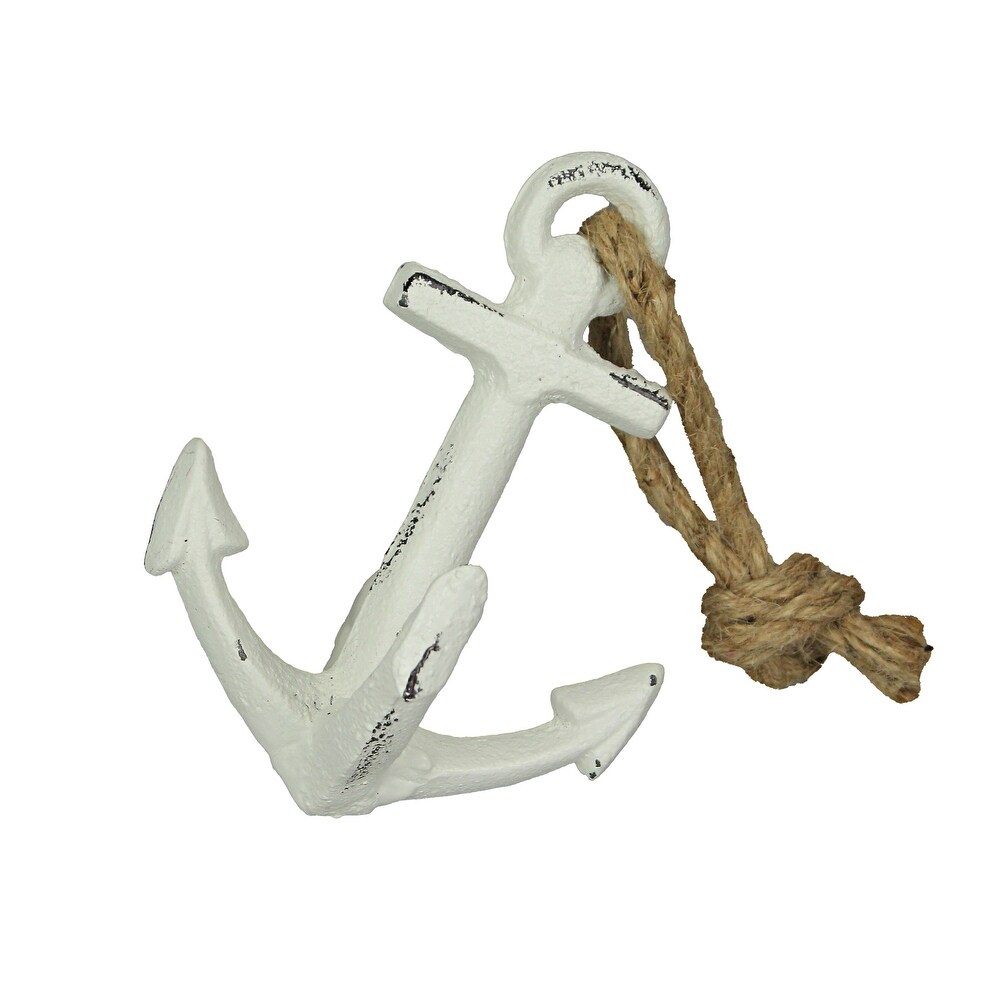 Set Of 2 Cast Iron Ship Anchor Bookends Nautical Home Decor Sculptures   4.75 X 4.5 X 3.25 inches