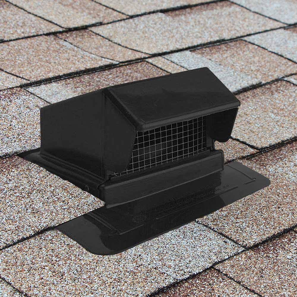 Gibraltar Building Products 4 in. Black Plastic Roof Cap Vent PRCS4BL